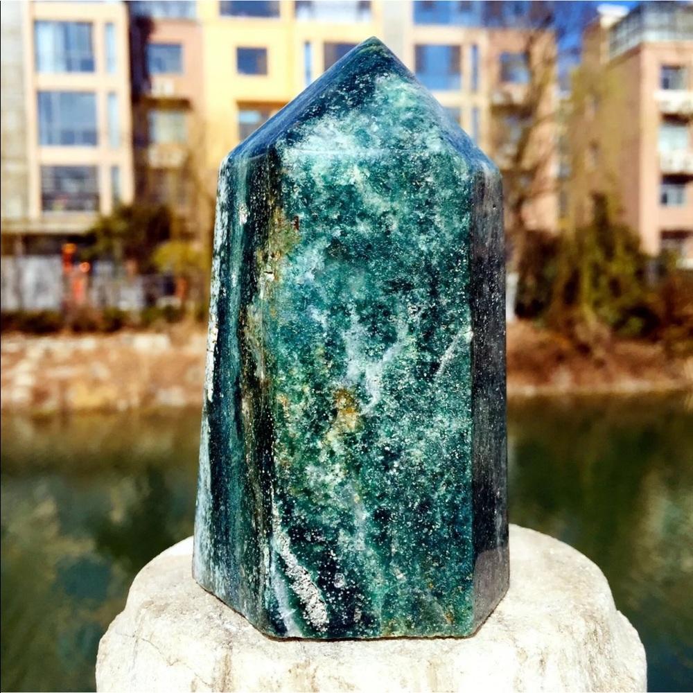 Natural Ocean Jasper gem stone tower ✨Charged✨ - Picture 5 of 7